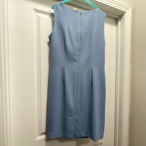 Karen Scott 2PC Conservative Blue Suit W/Dress & Single Button Jacket Size 12 - Picture 3 of 8